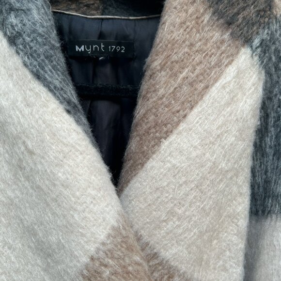 MYNT 1792 Plus Plaid Shawl Collar Coat - 3X - Picture 7 of 9